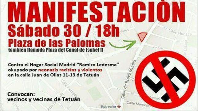 Tensión por una manifestación hoy contra los okupas nazis de Tetuán