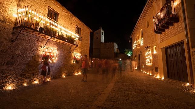 Una imagen de la fiesta de las velas, en Pedraza