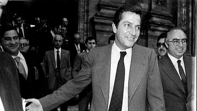 Visita de Adolfo Suárez como presidente del Gobierno a Sevilla en 1980