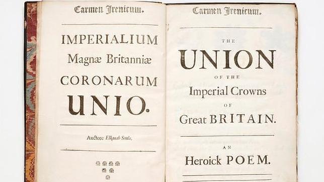 Subastan un poema de hace 300 años en apoyo a la unión británica