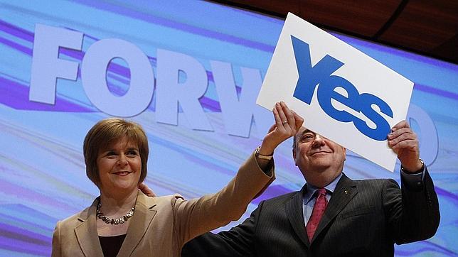 Fotografía de archivo de una conferencia del Partido Nacional Escocés en 2012
