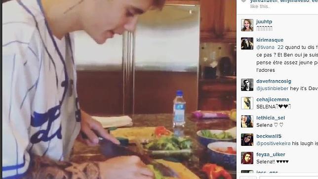 Justin Bieber cocina para Selena