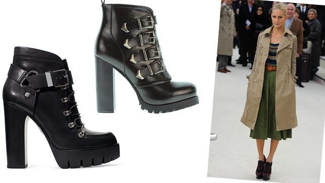 Botines negros de Zara y MaryPaz y Poppy Delevingne con los de Burberry Prorsum