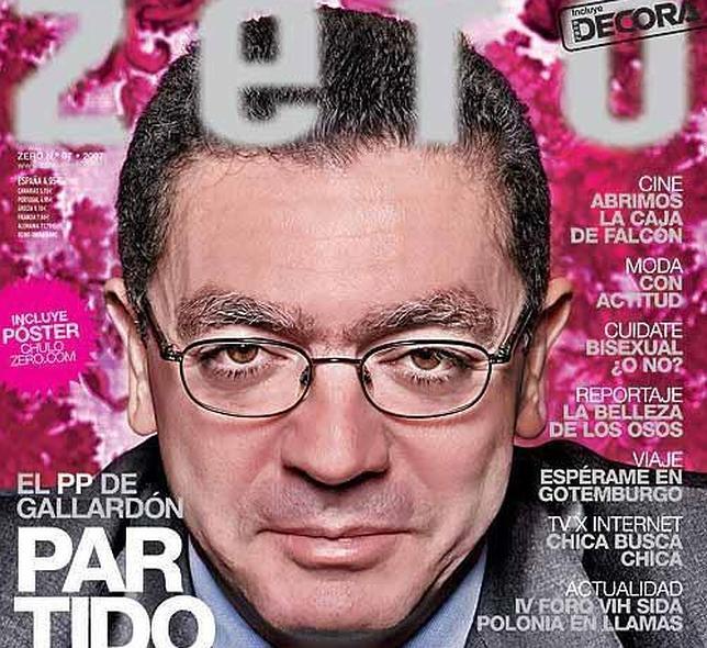 Portada de la revista Zero, destinada al público homosexual, y de la que Gallardón fue protagonista en 2007