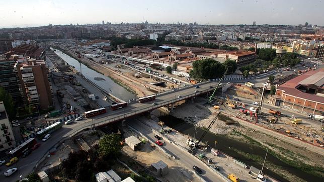 Obras de la M-30 en 2006