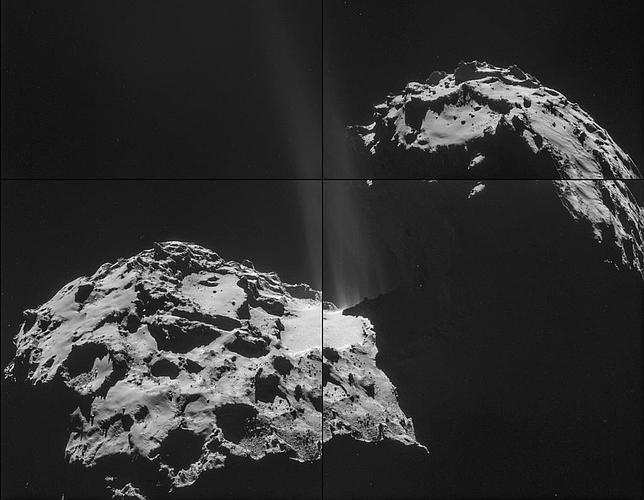 La nave Rosetta observa por primera vez la emisión de gases de un cometa