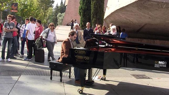 Madrid, improvisado salón de concierto al aire libre