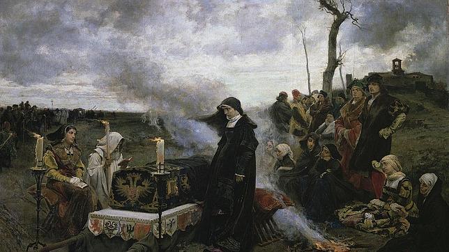 Juana «la Loca» velando el cadáver de Felipe «el Hermoso»