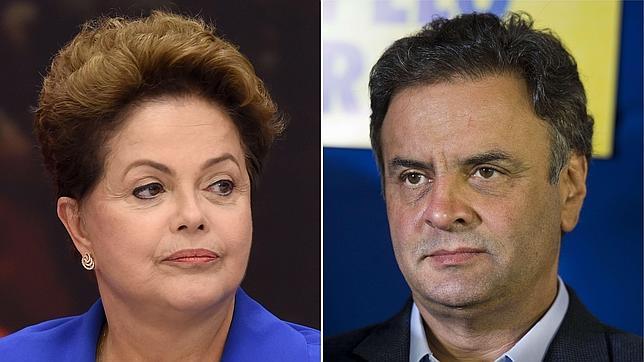 Neves y Rousseff, empatados en la primera encuesta de la segunda vuelta