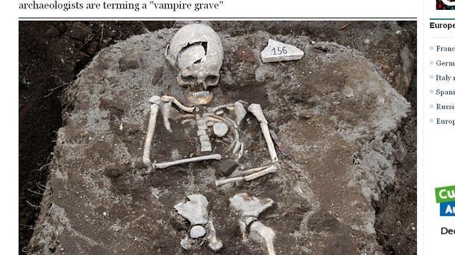 Los restos hallados del hombre acusado de vampirismo