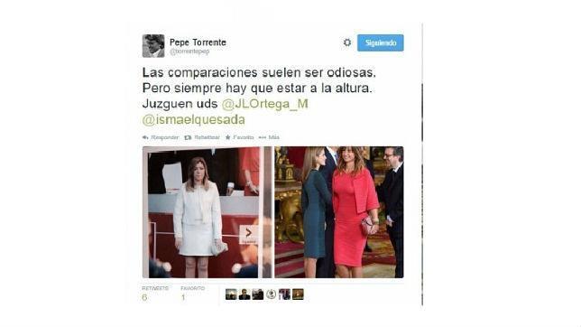 Un diputado del PP la lía en Twitter al comparar a Susana Díaz con Mariló Montero