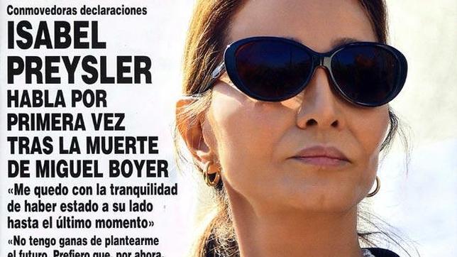 La revista recoge las primeras declaraciones de Isabel Preysler tras la muerte de su marido