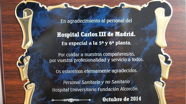 Hospital Carlos III: «Os estaremos eternamente agradecidos»