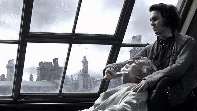 Imagen del personaje de Sweeney Tood interpretado por Johnny Depp