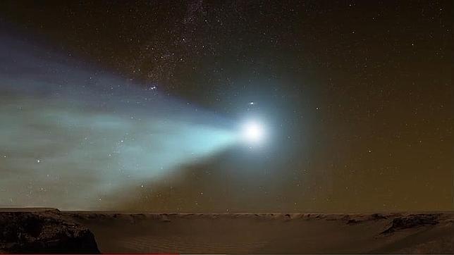 Un espectacular cometa sobrevuela Marte