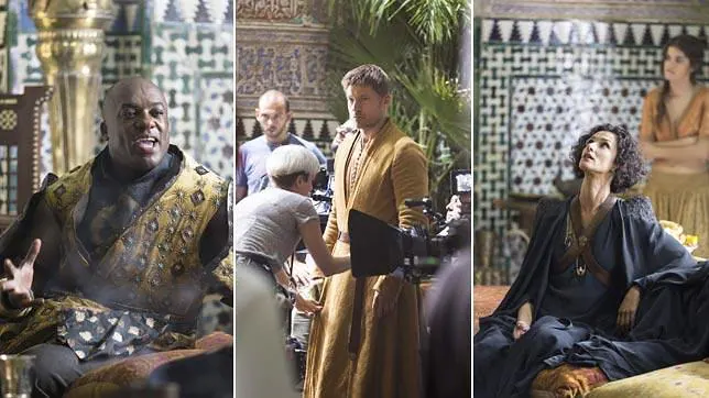 Momentos del rodaje de la serie «Juego de Tronos» en el Alcázar de Sevilla