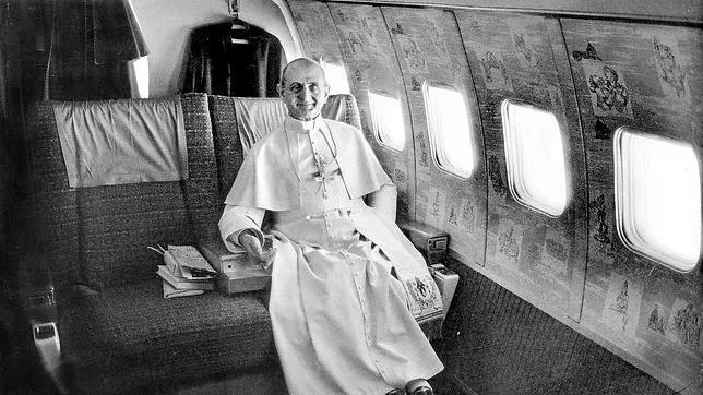 Pablo VI fue el primer Papa que viajó en avión. Fue para visitar Tierra Santa en 1964