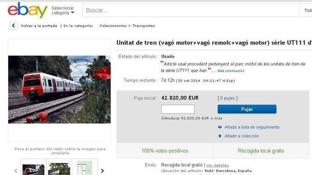 La Generalitat de Cataluña pone a la venta sus viejos trenes en eBay