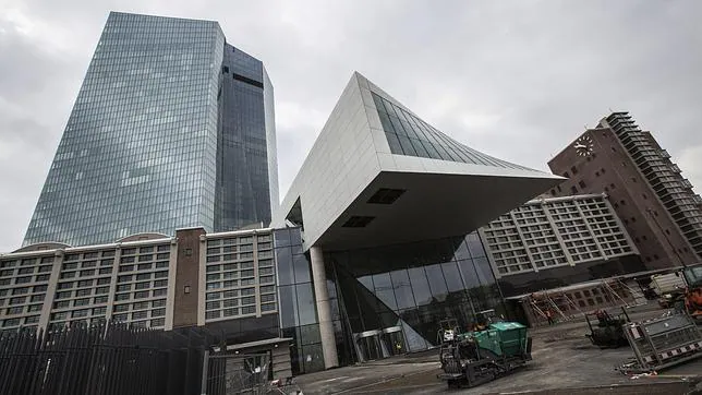 Vista de la nueva sede del Banco Central Europeo (BCE) en Fráncfort (Alemania)
