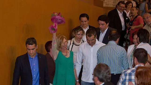 Díez y Cantó, a su llegada a un mitin de UPyD en Valencia con motivo de las elecciones europeas