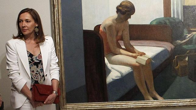 Elvira Fernández, esposa del presidente del Gobierno, en la exposición «Hopper», celebrada en el Thyssen en 2012