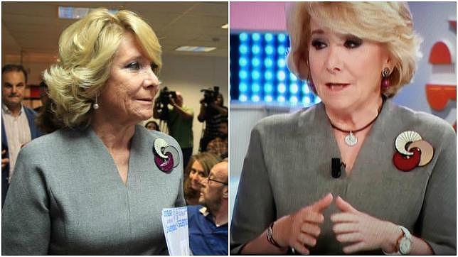 El «uniforme oficial» de Esperanza Aguirre para hablar de Francisco Granados