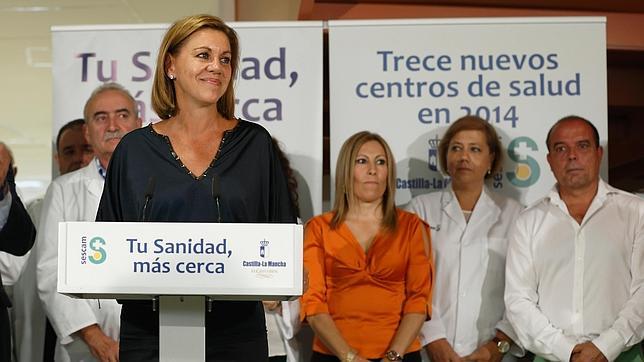 Cospedal durante la inauguración de un centro de salud en Villarta de San Juan