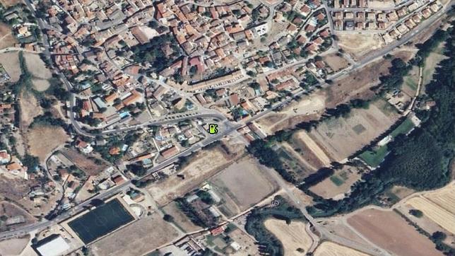 Plano aéreo de la ubicación de la gasolinera