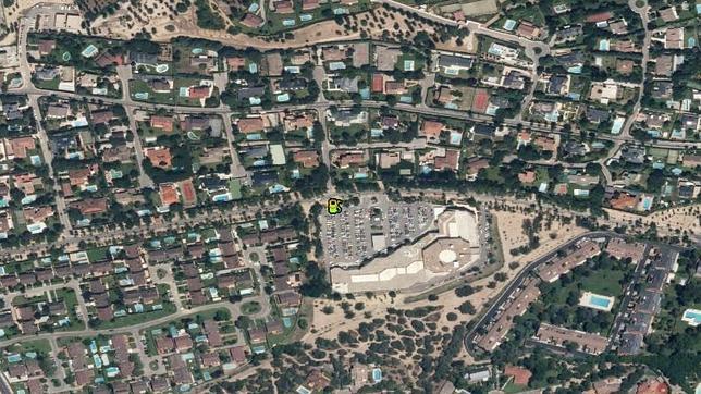 Plano aéreo de la ubicación de la gasolinera