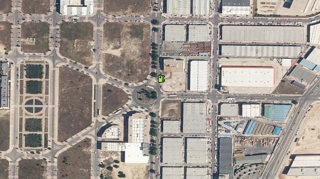 Plano aéreo de la ubicación de la gasolinera