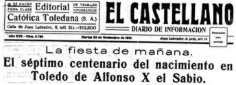 Anuncio del homenaje a Alfonso X en el Paseo del Miradero