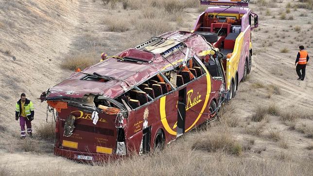 Accidente de autobús en Cieza (Murcia)