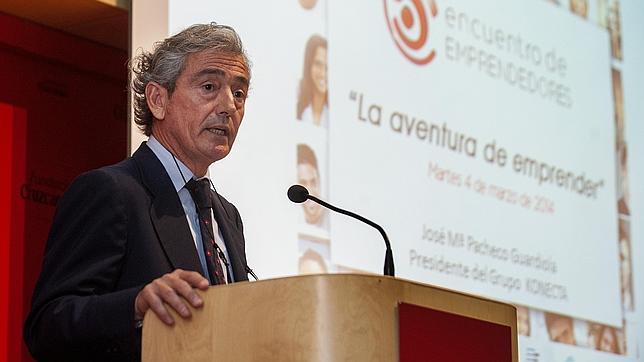El presidente del grupo Konecta, José María Pacheco Guardiola, en un acto