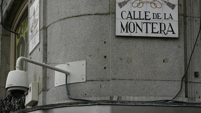 Cámara de seguridad en la calle de la Montera