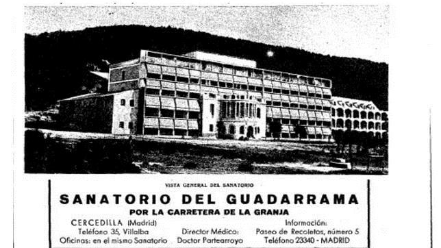 Publicidad del Real Sanatorio de Guadarrama en ABC