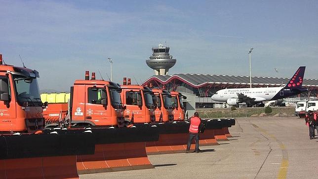 El aeropuerto de Barajas se prepara para el invierno