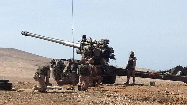 Un instante del ejercicio militar «Salacia 14», en Fuerteventura