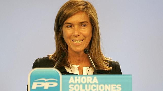 Ana Mato en la noche electoral de las elecciones europeas en el año 2009.