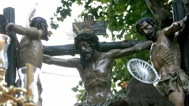 El Cristo de la Conversión, en actitud de diálogo con San Dimas