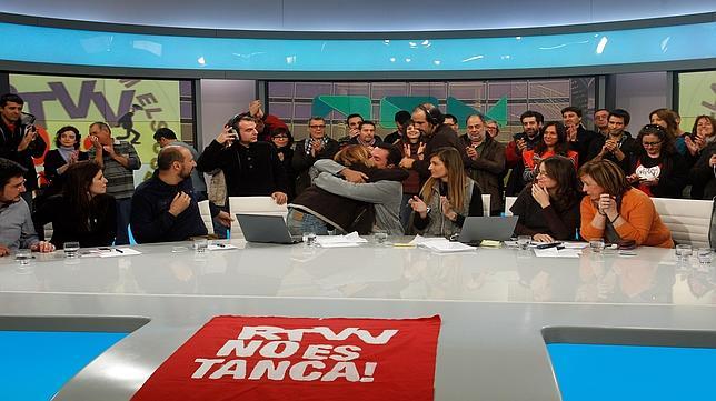 Imagen de los últimos minutos de la emisión de Canal 9