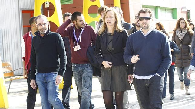 Tania Sánchez en Rivas durante las primarias de UI