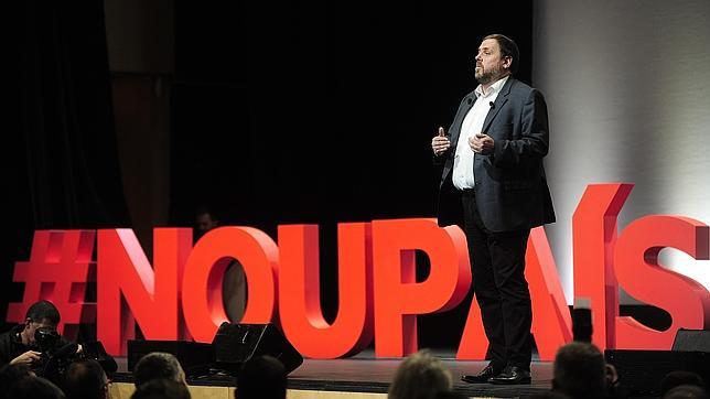 Conferencia de Oriol Junqueras, con Artur Mas en primera fila