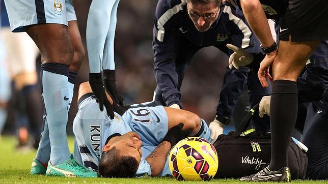 Agüero rompe a llorar tras lesionarse