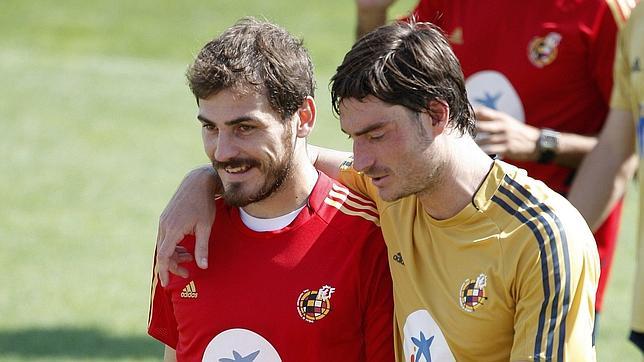 Riera, con Casillas en 2009