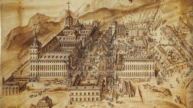 Ilustracción de la época que muestra el estado de las obras