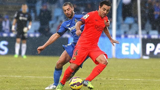 Xavi, ante el Getafe