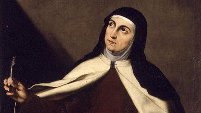 Detalle del cuadro de Santa Teresa de Ávila, por José de Ribera