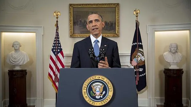 Obama,. durante su intervención