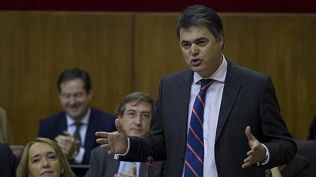 El portavoz del PP Carlos Rojas, durante una sesión en el Parlamento