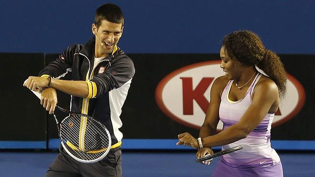 Djokovic y Serena, en el Abierto de Australia de 2013